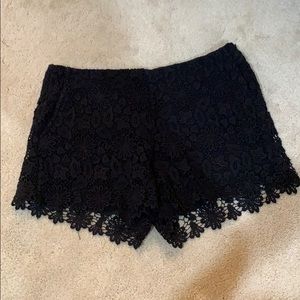 Zara Black Crochet Shorts